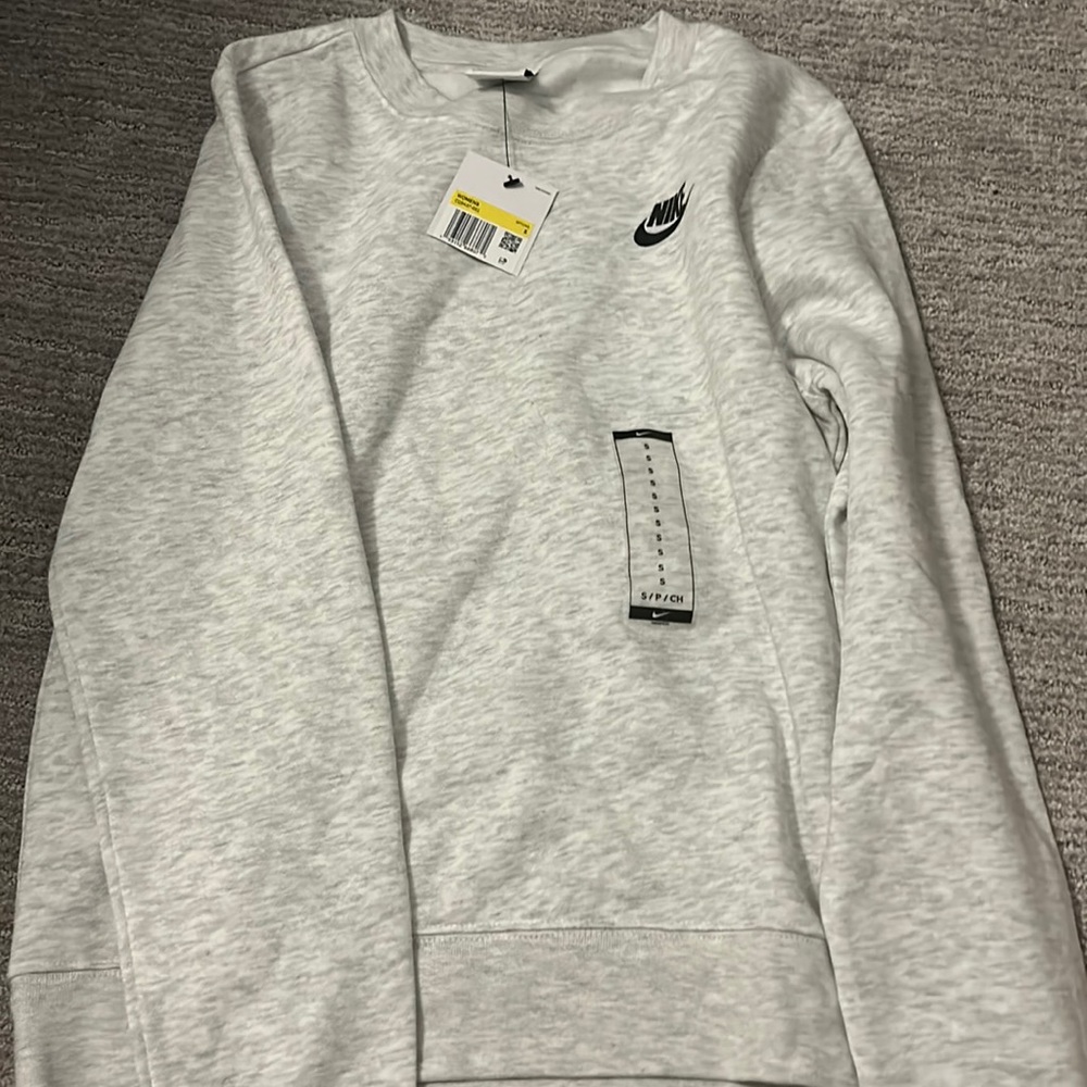 Grayish White Crewneck Sweatshirt